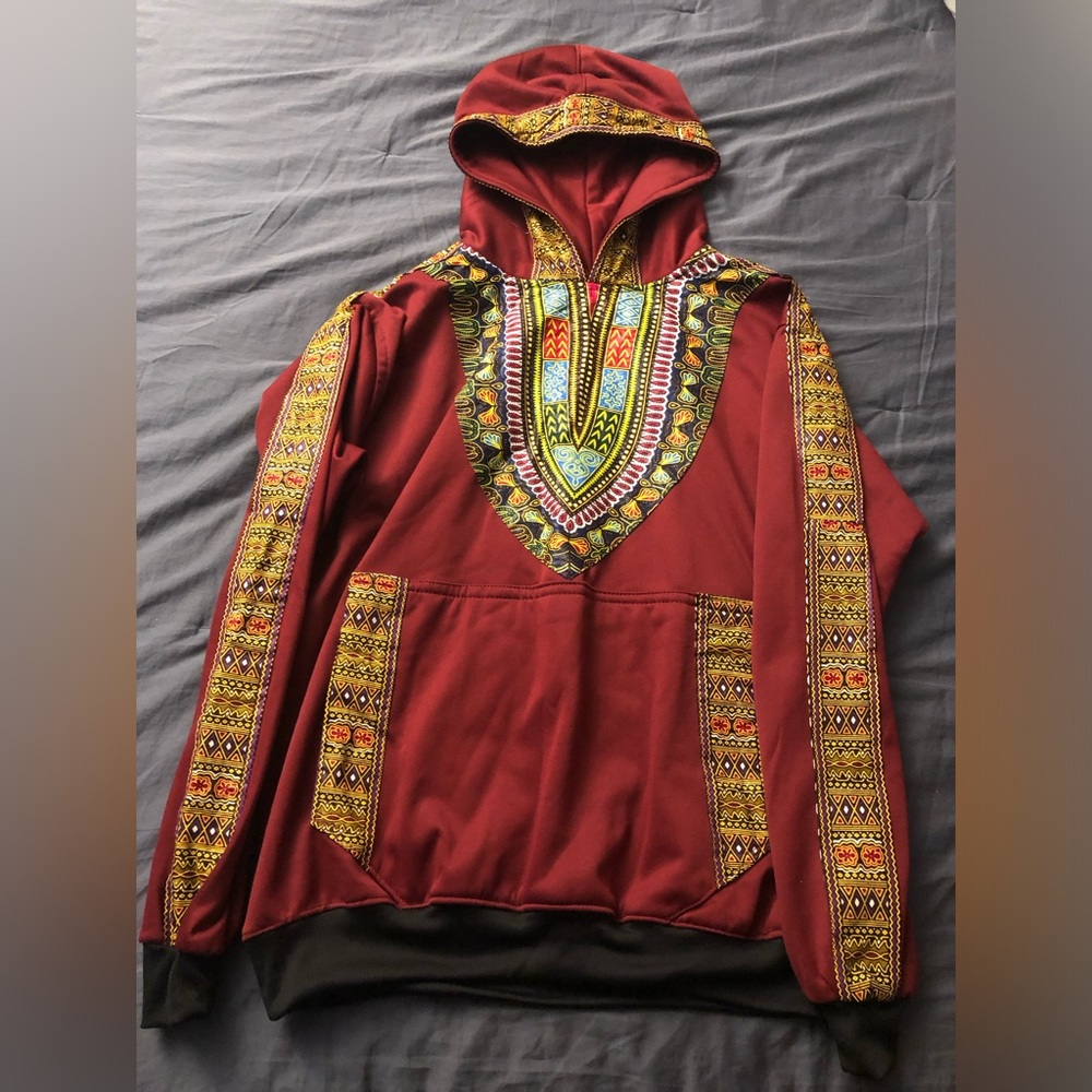 Colorful Dashiki Patterned Hoodie
